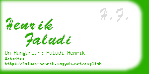 henrik faludi business card